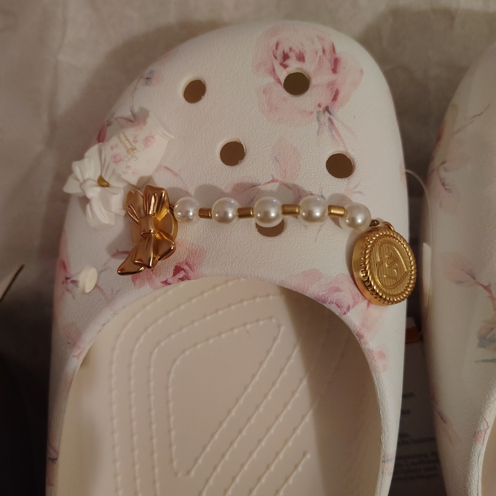 *Love Shack Fancy Floral Croc W/ Charms And Silk Straps - Picture 3 of 8